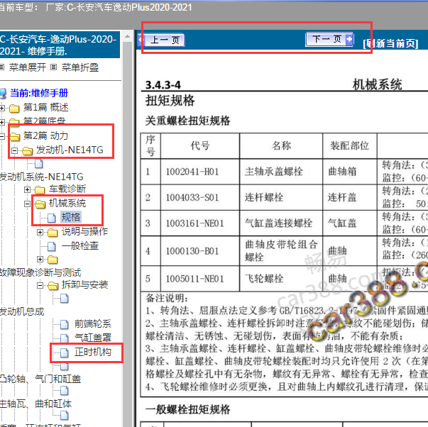 2020年长安逸动发动机扭矩