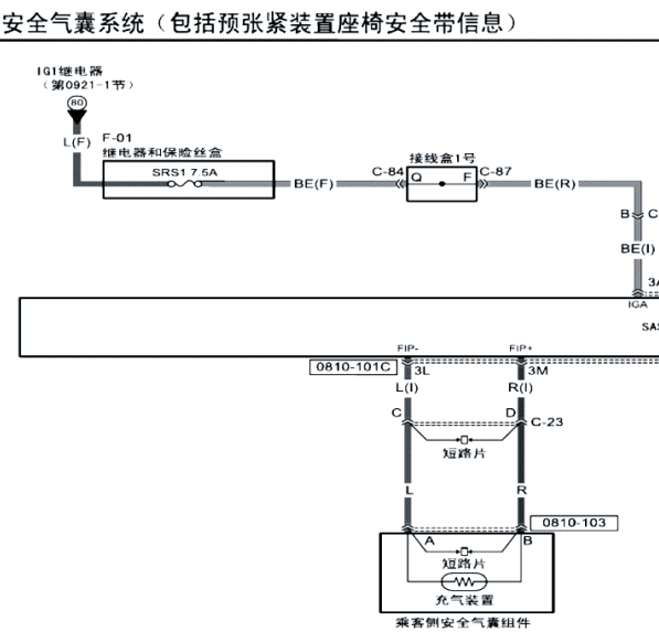 2017年马自达CX-5气囊电路图