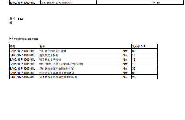 2011年奔驰ML350发动机螺丝安装扭矩