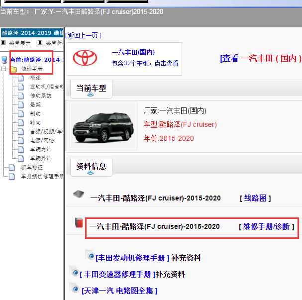 2015年丰田酷路泽全车维修手册