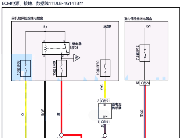 2019年吉利帝豪GL的发动机和CVT变速箱的电路图