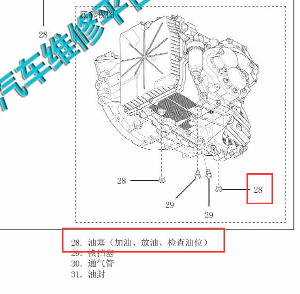 2016年哈弗H6 Coupe变速箱注油口位置