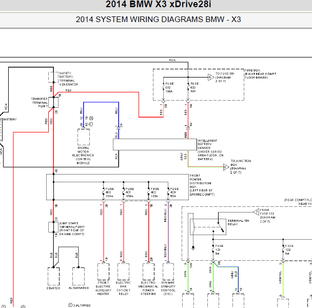 2014年宝马X3电源电路图