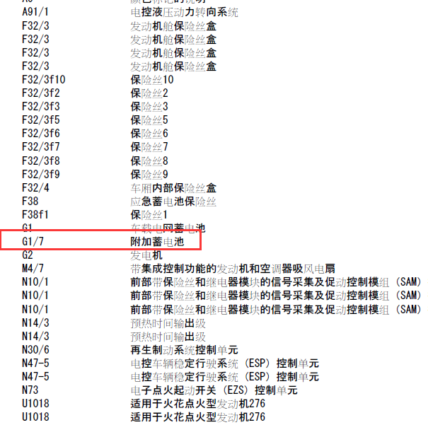 奔驰S300L附加蓄电池电路图