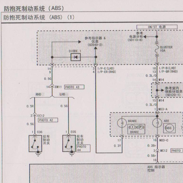 2007年佳乐 ABS电路图