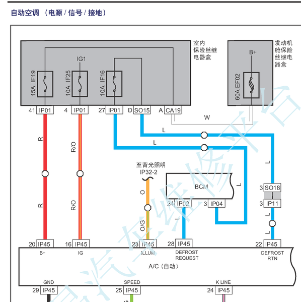 2015年帝豪自动空调电路图