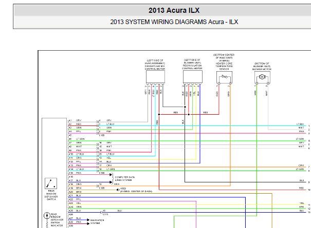 2012年讴歌ILX空调电路图