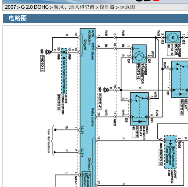 2007年现代途胜空调电路图