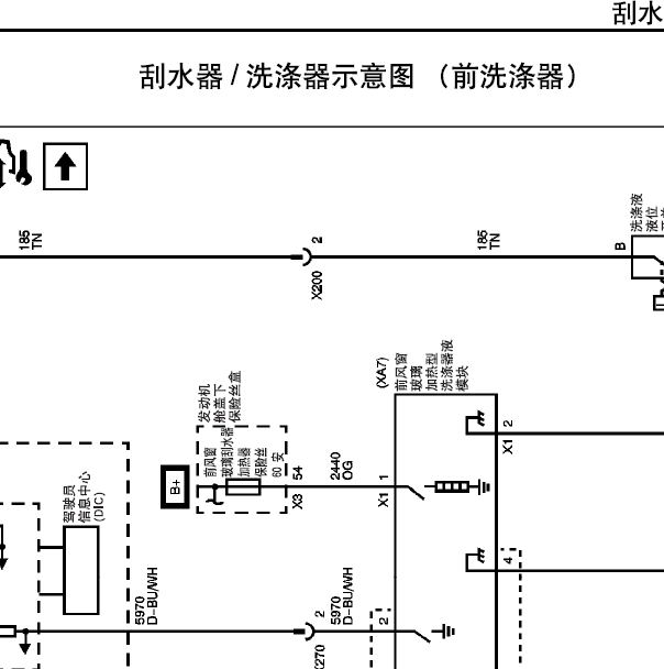 2008凯迪拉克CTS原厂雨刮电路图