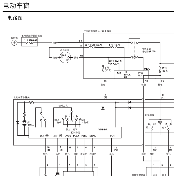 2006年明锐思迪电动车窗电路图