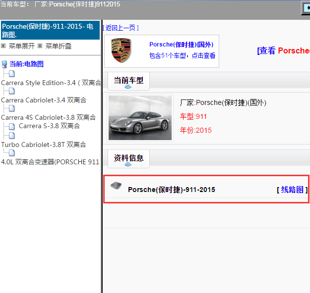 Porsche(保时捷)-911-2015[ 线路图 ]