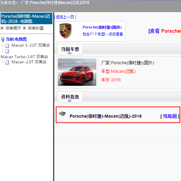 Porsche(保时捷)-Macan(迈凯)-2018[ 线路图 ]