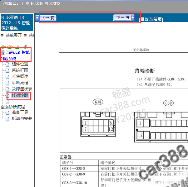 2012年比亚迪L3智能盒针脚定义
