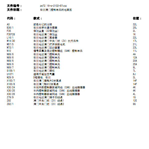 2015年奔驰威霆右中门电路图