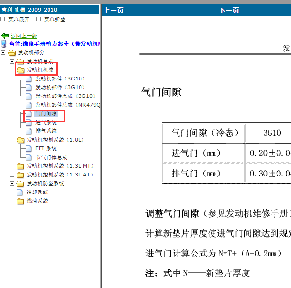 2010年吉利熊猫气门间隙