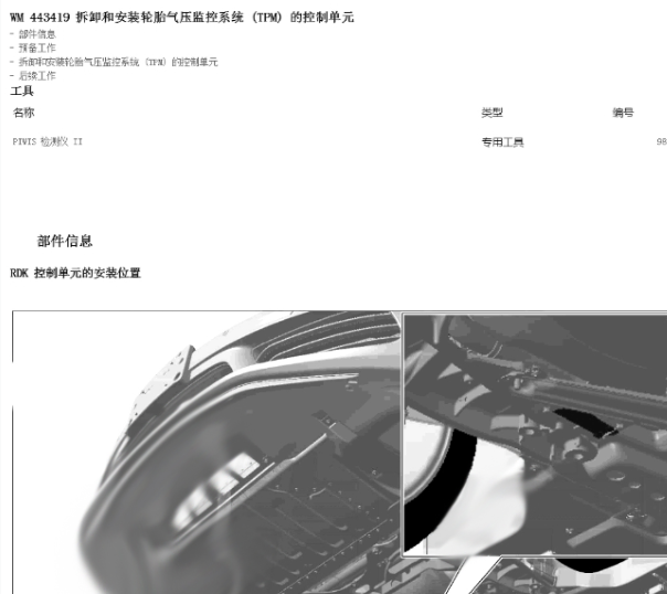 2019年保时捷718胎压监控模块位置