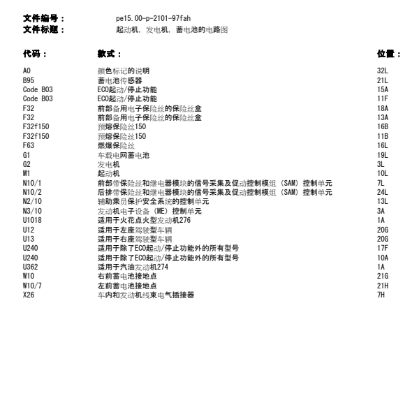 奔驰GLK200起动机电路图