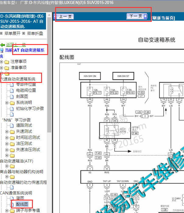 2015年纳智捷优6变速箱电路图