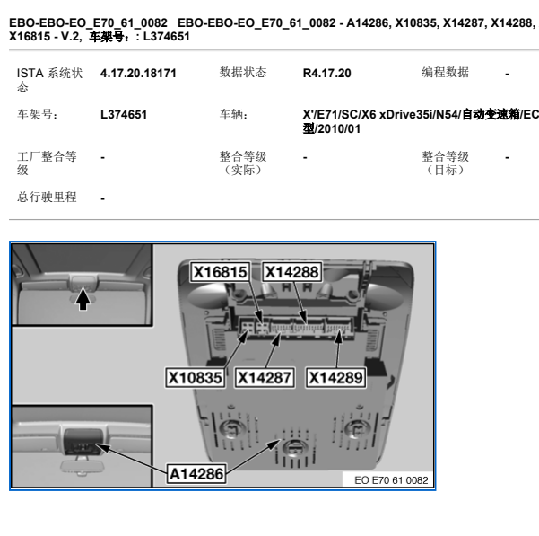 2010年宝马X6 FZD位置