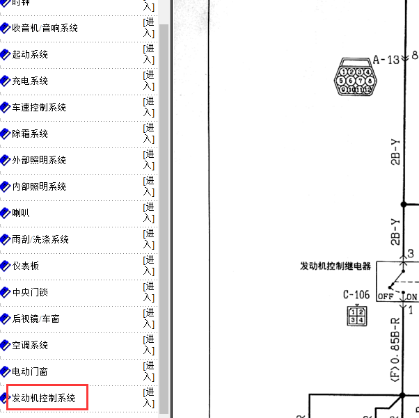 1995-2000年三菱帕杰罗发动机电路图
