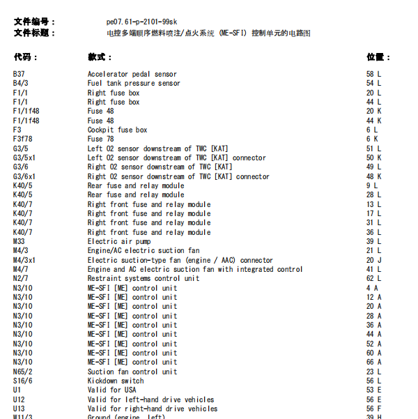 2004年奔驰S350发动机电路图
