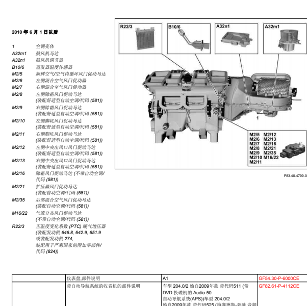 2014年奔驰GLK200风门电机位置