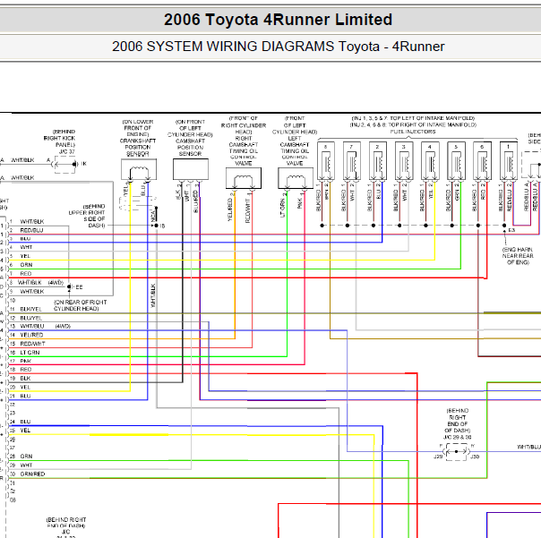 2006年丰田巡洋舰 发动机电路图