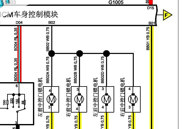 2016-2017年众泰T600车身电路图