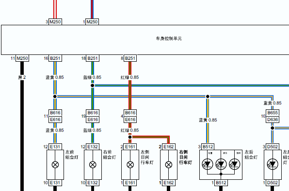 2016年北汽威旺S50车身相关电路图