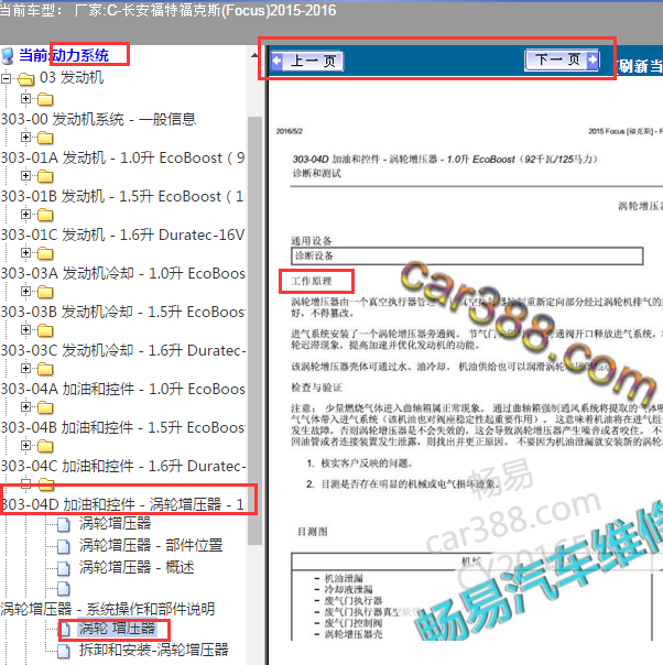2015年福克斯涡轮增压工作原理