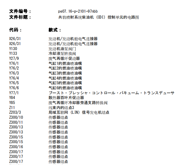 2011年奔驰ML350 EGR阀线路图