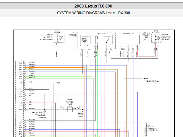 2006年雷克萨斯RX300 ABS电路图