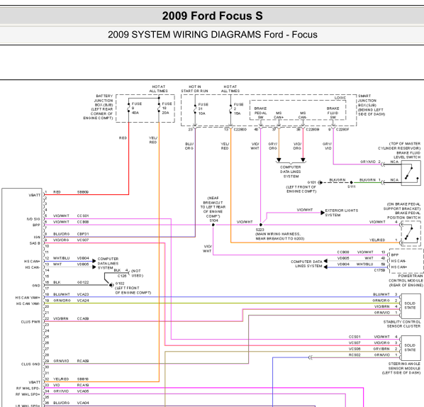 2009年福克斯ABS电路图