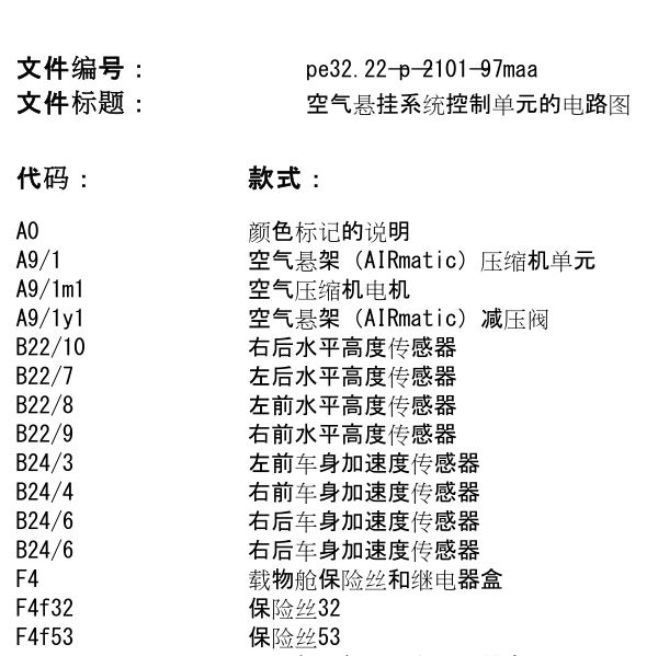 2008年奔驰GL350空气悬挂电路图