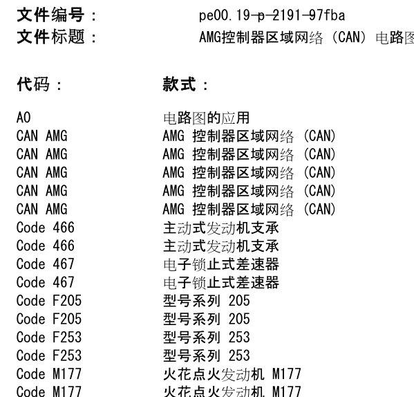 2017年奔驰GLC200CAN电路图