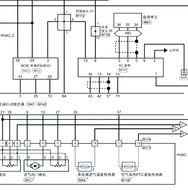 2019年启辰D60EV空调电路图