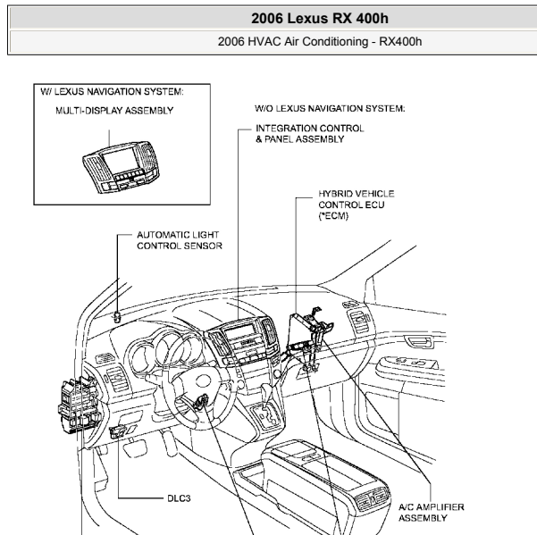 2006年雷克萨斯RX400空调维修手册