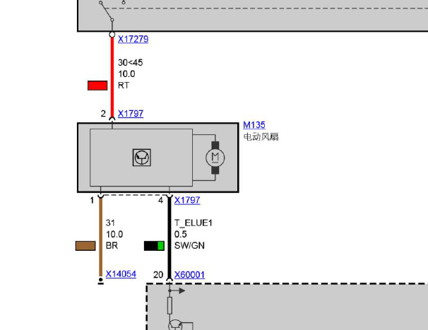 2011年宝马X5风扇电路图