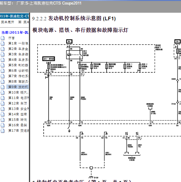 2011年CTS发动机电路图