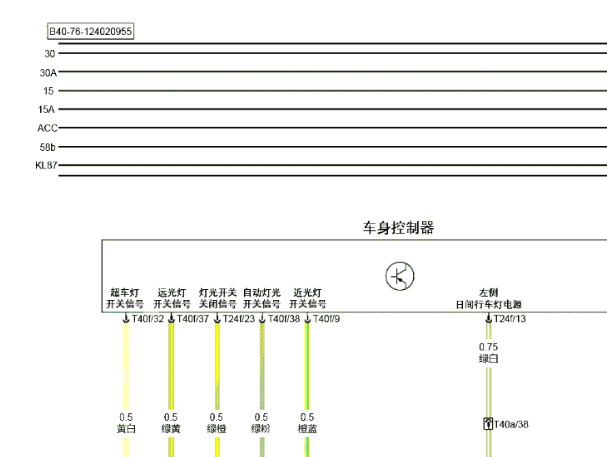 2018年北京BJ40大灯电路图