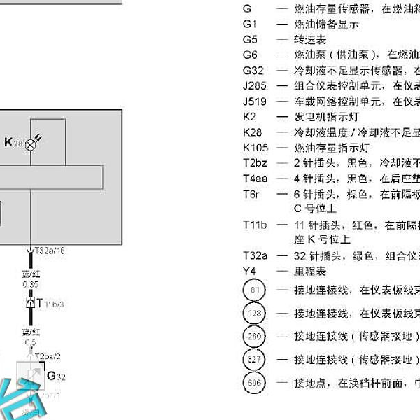 2006-2008年大众POLO BMG发动机燃油泵电路图