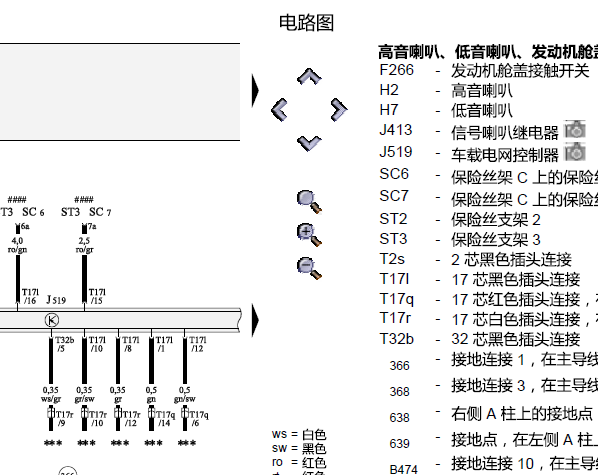 2013年大众A4 车载电网电路图