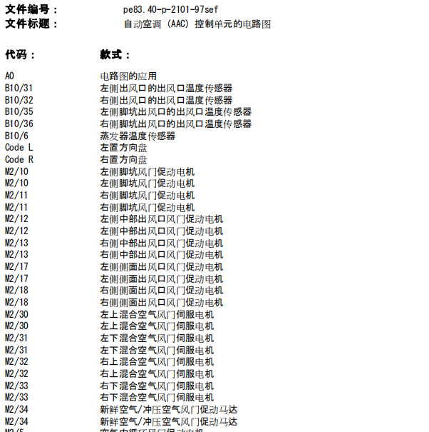 2015年奔驰S400空调电路图