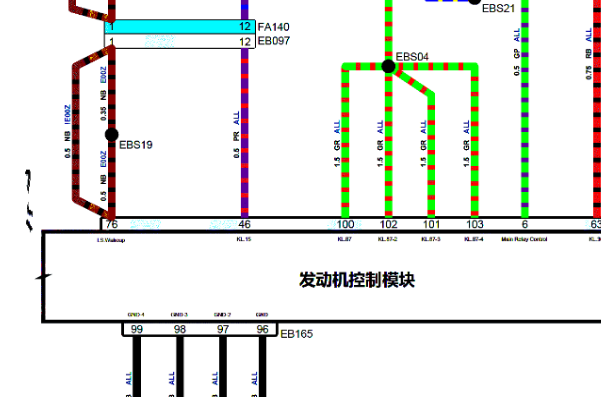 2020年名爵MG6 发动机电路图