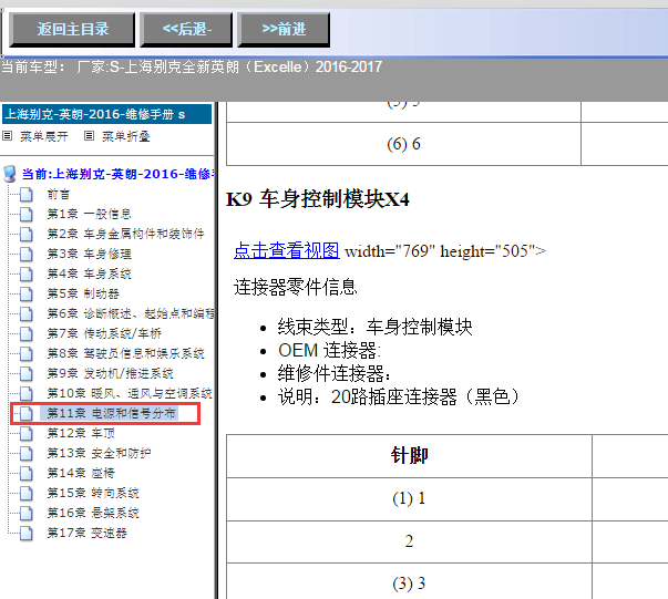 16年别克英朗车身针脚图