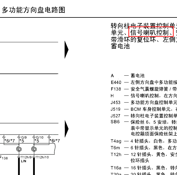 2012年斯柯达明锐喇叭电路图