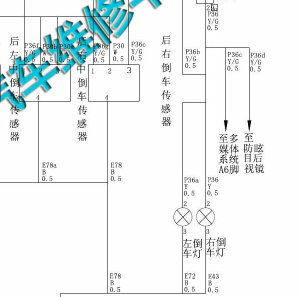 2015年圣达菲倒车灯电路图
