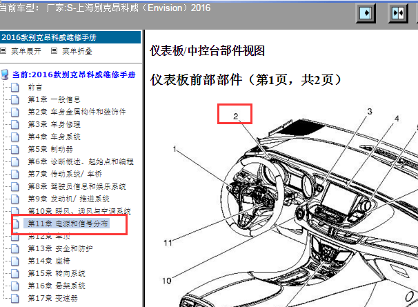 2016年别克昂科威仪表位置