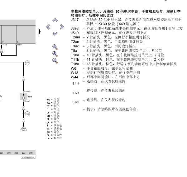 2008年斯柯达明锐灯光电路图