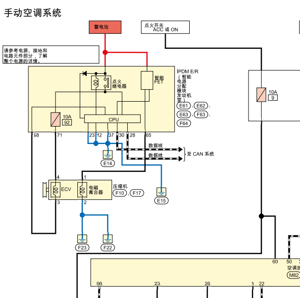 2019-2020年轩逸空调电路图
